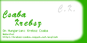 csaba krebsz business card